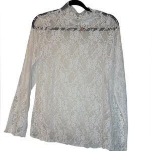 Jade by Jane White Lace Mesh Top